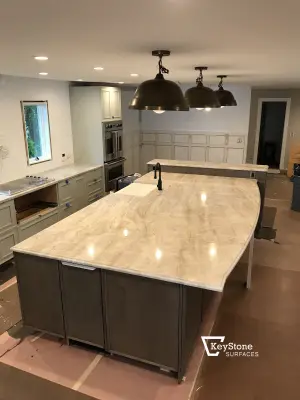 Stone countertop project by Keystone Surfaces
